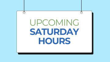 Upcoming Saturday Hours